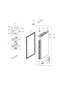 Fridge Door R parts for Samsung Refrigerator RF34H9960S4/AA-01 from AppliancePartsPros.com