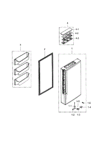 Freezer Door R parts for Samsung Refrigerator RF34H9960S4/AA-01 from AppliancePartsPros.com