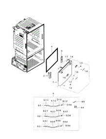 Freezer Door parts for Samsung Refrigerator RF263TEAEBC/AA-02 from AppliancePartsPros.com