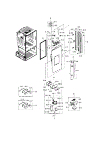 Fridge Door L parts for Samsung Refrigerator RF323TEDBSR/AA-03 from AppliancePartsPros.com