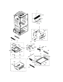 Freezer parts for Samsung Refrigerator RF30HDEDTSR/AA-01 from AppliancePartsPros.com