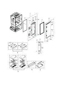 Refrigerator Door R parts for Samsung Refrigerator RF30HDEDTSR/AA-01 from AppliancePartsPros.com