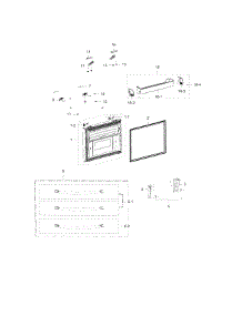 Freezer Door parts for Samsung Refrigerator RFG238AAWP/XAA-00 from AppliancePartsPros.com