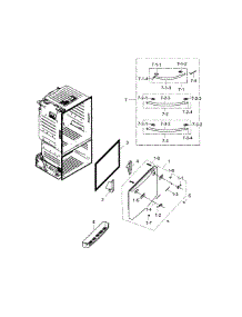 Freezer Door parts for Samsung Refrigerator RF323TEDBWW/AA-04 from AppliancePartsPros.com