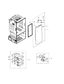 Fridge Door R parts for Samsung Refrigerator RF323TEDBWW/AA-04 from AppliancePartsPros.com