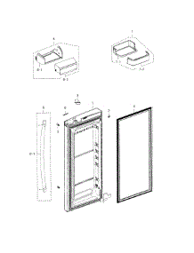 Fridge Door R parts for Samsung Refrigerator RFG237AAWP/XAA-02 from AppliancePartsPros.com