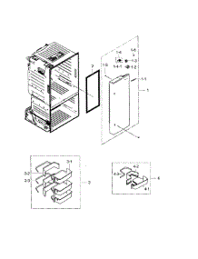 Fridge Door R parts for Samsung Refrigerator RF323TEDBBC/AA-04 from AppliancePartsPros.com