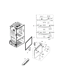 Freezer Door parts for Samsung Refrigerator RF323TEDBBC/AA-04 from AppliancePartsPros.com