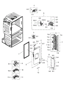 Refrigerator Door L parts for Samsung Refrigerator RF4287HARS/XAA-02 from AppliancePartsPros.com