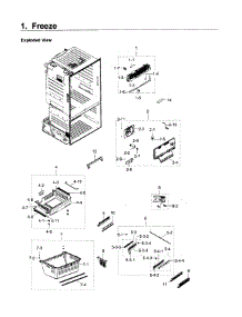 Freezer parts for Samsung Refrigerator RF23HCEDBSR/AA-11 from AppliancePartsPros.com