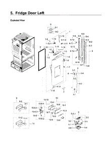 Fridge Door L parts for Samsung Refrigerator RF23HCEDBSR/AA-11 from AppliancePartsPros.com