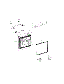 Freezer Door parts for Samsung Refrigerator RFG237AABP/XAA-03 from AppliancePartsPros.com