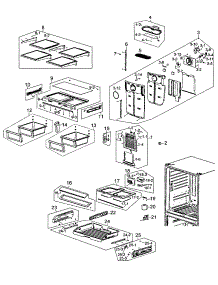 Refrigerator parts for Samsung Refrigerator RF263AEBP/XAA-00 from AppliancePartsPros.com