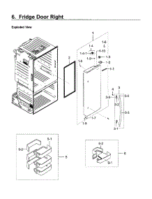 Fridge Door Rt parts for Samsung Refrigerator RF23HCEDBWW/AA-12 from AppliancePartsPros.com