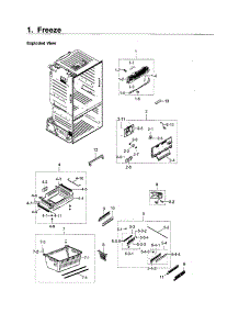 Freezer parts for Samsung Refrigerator RF23HCEDBWW/AA-12 from AppliancePartsPros.com