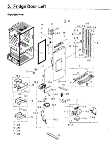 Fridge Door L parts for Samsung Refrigerator RF263TEAESG/AA-01 from AppliancePartsPros.com