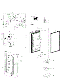 Left Door parts for Samsung Refrigerator RFG299AARS/XAA-00 from AppliancePartsPros.com
