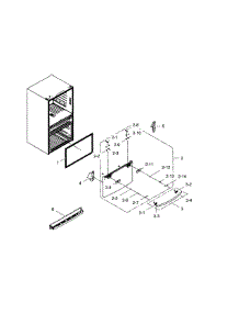 Freezer Door parts for Samsung Refrigerator RF24FSEDBSR/AA-01 from AppliancePartsPros.com