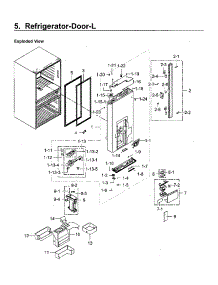 Fridge Door Lt parts for Samsung Refrigerator RF23M8070SR/AA-00 from AppliancePartsPros.com