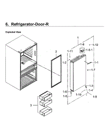 Fridge Door Rt parts for Samsung Refrigerator RF23M8070SR/AA-00 from AppliancePartsPros.com