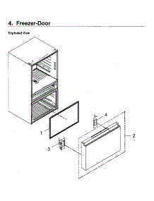 Freezer Door parts for Samsung Refrigerator RF23M8070SR/AA-00 from AppliancePartsPros.com