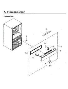 Flexzone Door parts for Samsung Refrigerator RF23M8070SR/AA-00 from AppliancePartsPros.com