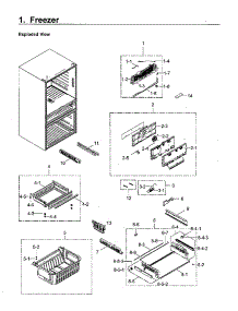 Freezer parts for Samsung Refrigerator RF23M8070SR/AA-00 from AppliancePartsPros.com