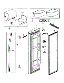 Door Right parts for Samsung Refrigerator RF266AZRS/XAA-00 from AppliancePartsPros.com
