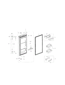 Refrigerator Door R parts for Samsung Refrigerator RFG238AARS/XAA-02 from AppliancePartsPros.com