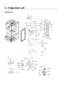 Fridge Door L parts for Samsung Refrigerator RF23HCEDBSR/AA-13 from AppliancePartsPros.com