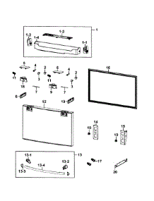 Freezer Door parts for Samsung Refrigerator RF4289HARS/XAA-01 from AppliancePartsPros.com