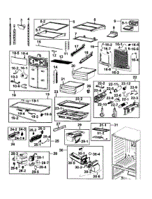 Refrigerator parts for Samsung Refrigerator RF4289HARS/XAA-01 from AppliancePartsPros.com