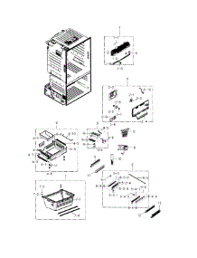 Freezer parts for Samsung Refrigerator RF23HCEDTSR/AA-02 from AppliancePartsPros.com
