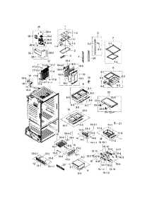 Fridge parts for Samsung Refrigerator RF263BEAESR/AA-01 from AppliancePartsPros.com