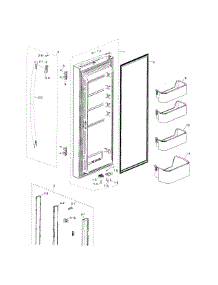 Fridge Door L parts for Samsung Refrigerator RF18HFENBWW/AA-00 from AppliancePartsPros.com