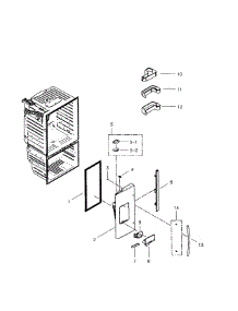 Left Door parts for Samsung Refrigerator RFG296HDWP/XAA-01 from AppliancePartsPros.com