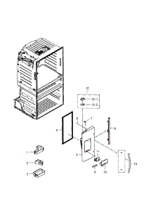 Left Door parts for Samsung Refrigerator RF4267HARS/XAA-01 from AppliancePartsPros.com