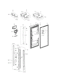 Fridge Door L parts for Samsung Refrigerator RFG237AAPN/XAA-01 from AppliancePartsPros.com