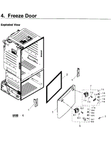 Door-Freezer parts for Samsung Refrigerator RF263BEAESR/AA-03 from AppliancePartsPros.com