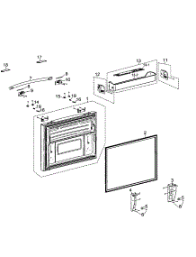 Freezer Door parts for Samsung Refrigerator RF267AZWP/XAA-00 from AppliancePartsPros.com