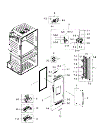 Refrigerator Door L parts for Samsung Refrigerator RF4287HABP/XAA-02 from AppliancePartsPros.com