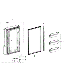 Freezer Door L parts for Samsung Refrigerator RF32FMQDBSR/AA-01 from AppliancePartsPros.com