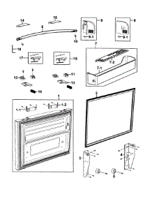 Freezer Door parts for Samsung Refrigerator RF268ACPN/XAA-01 from AppliancePartsPros.com