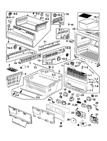 Freezer parts for Samsung Refrigerator RF268ACPN/XAA-01 from AppliancePartsPros.com