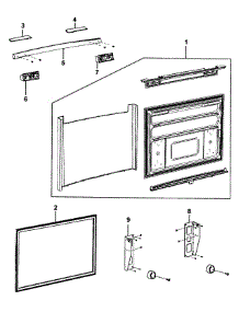 Freezer Door parts for Samsung Refrigerator RB217ABBP/XAA-00 from AppliancePartsPros.com