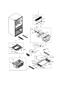 Freezer parts for Samsung Refrigerator RF30HBEDBSR/AA-01 from AppliancePartsPros.com