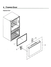 Freezer Door parts for Samsung Refrigerator RF23M8590SG/AA-00 from AppliancePartsPros.com