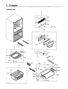 Freezer parts for Samsung Refrigerator RF23M8590SG/AA-00 from AppliancePartsPros.com