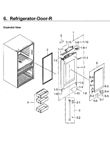 Fridge Door Rt parts for Samsung Refrigerator RF23M8590SR/AA-00 from AppliancePartsPros.com