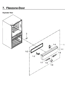 Flexzone Door parts for Samsung Refrigerator RF23M8590SR/AA-00 from AppliancePartsPros.com